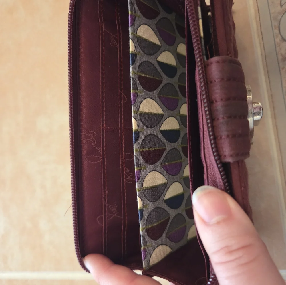 Vera Bradley Burgundy Wallet - Picture 7 of 7